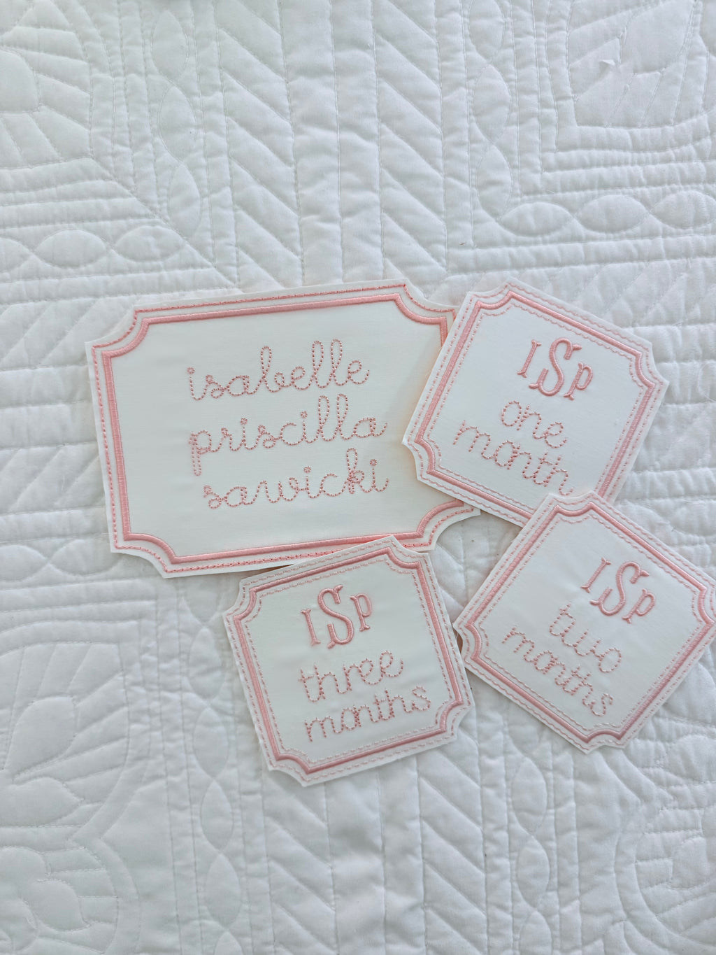 Embroidered Monthly Milestone Cards
