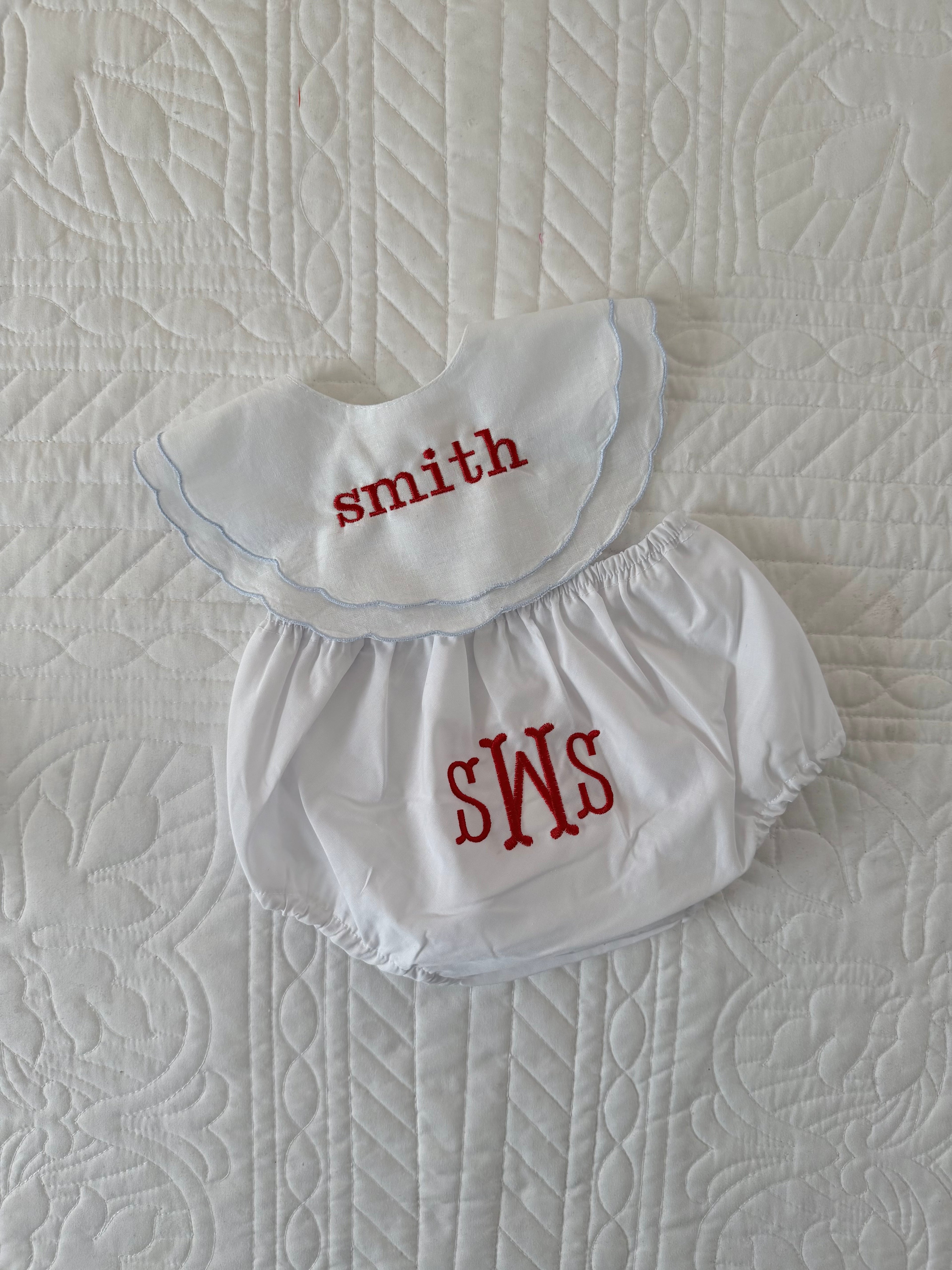 Embroidered Heirloom Bib