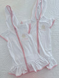 Embroidered Terry Cloth Towel Coverup