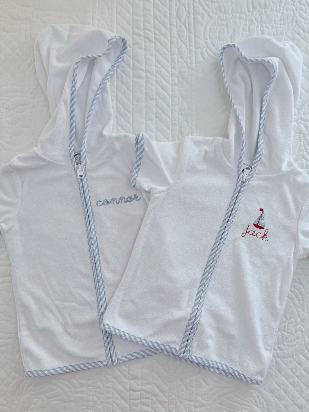 Embroidered Terry Cloth Towel Coverup