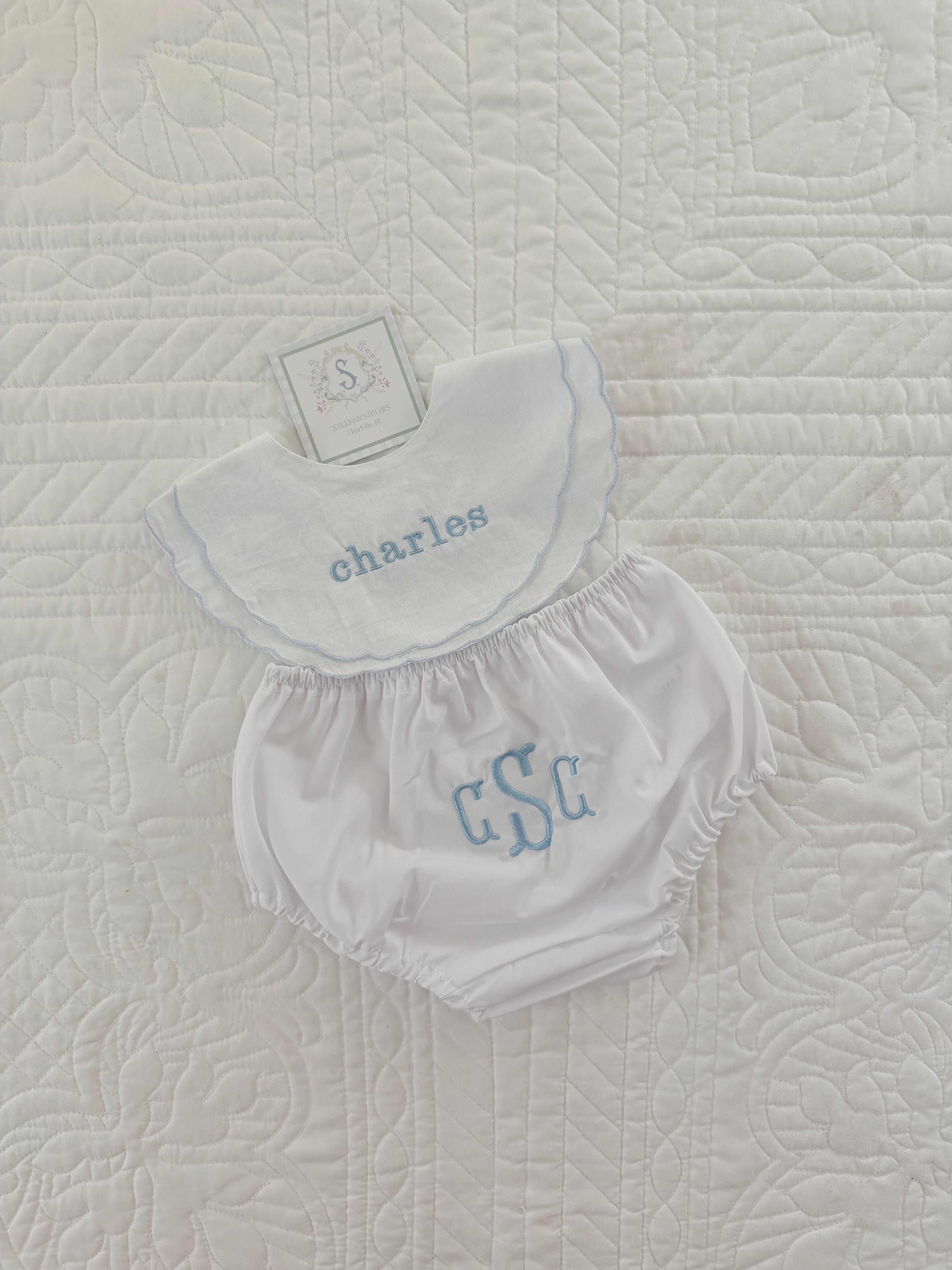 Embroidered Heirloom Bib