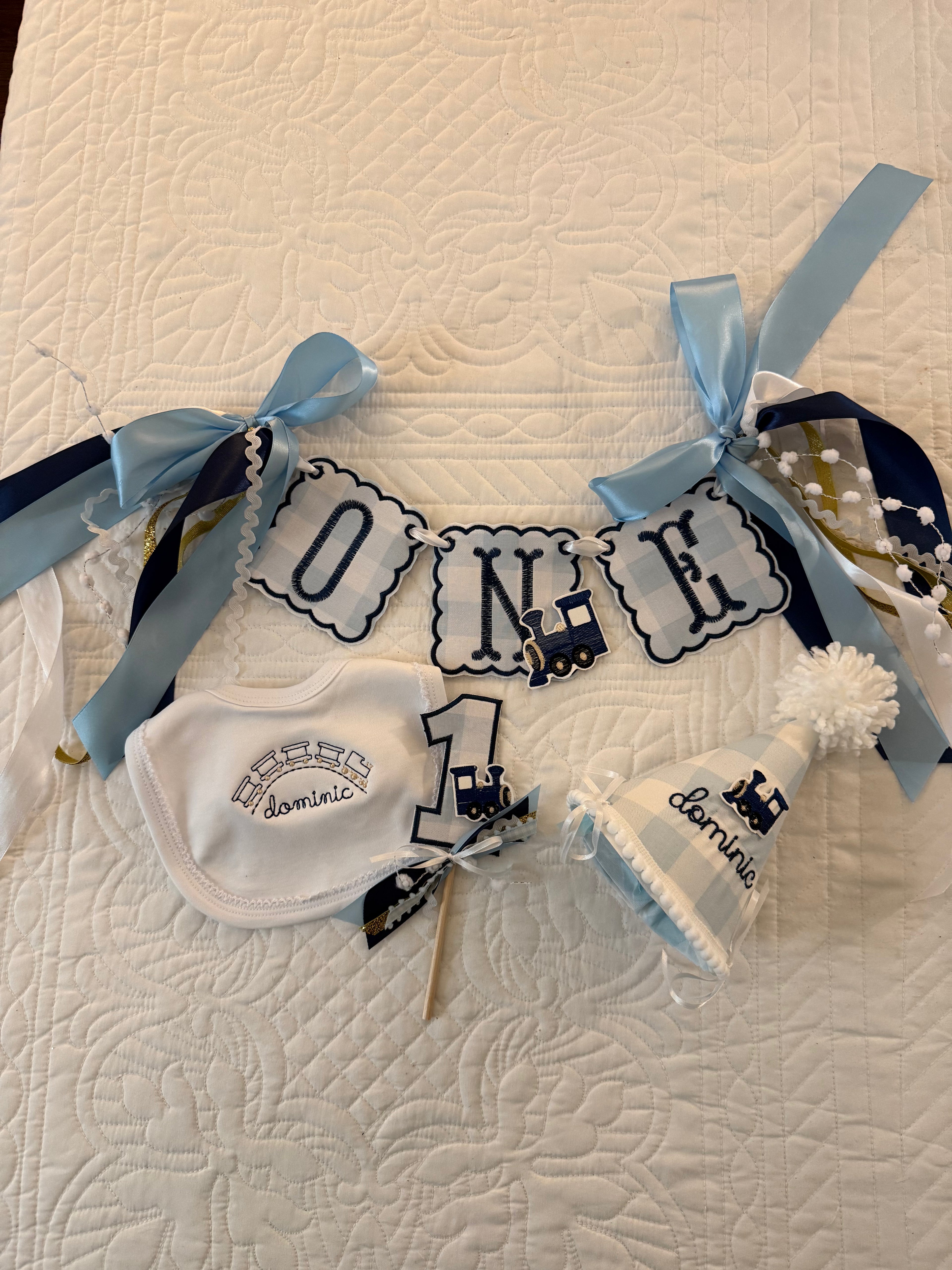 Embroidered Picot Trim Bib