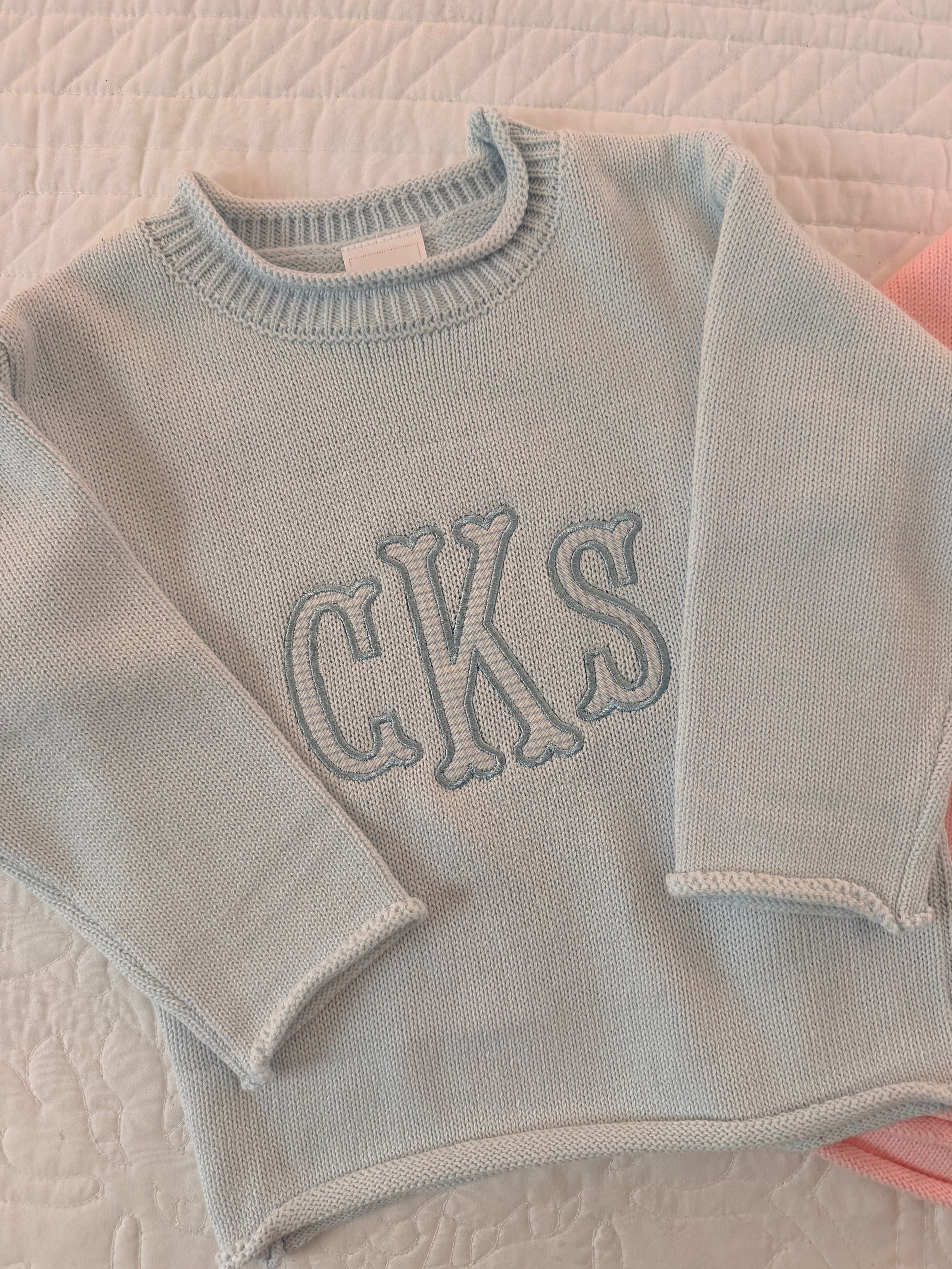 Monochromatic Applique Rollneck Sweater
