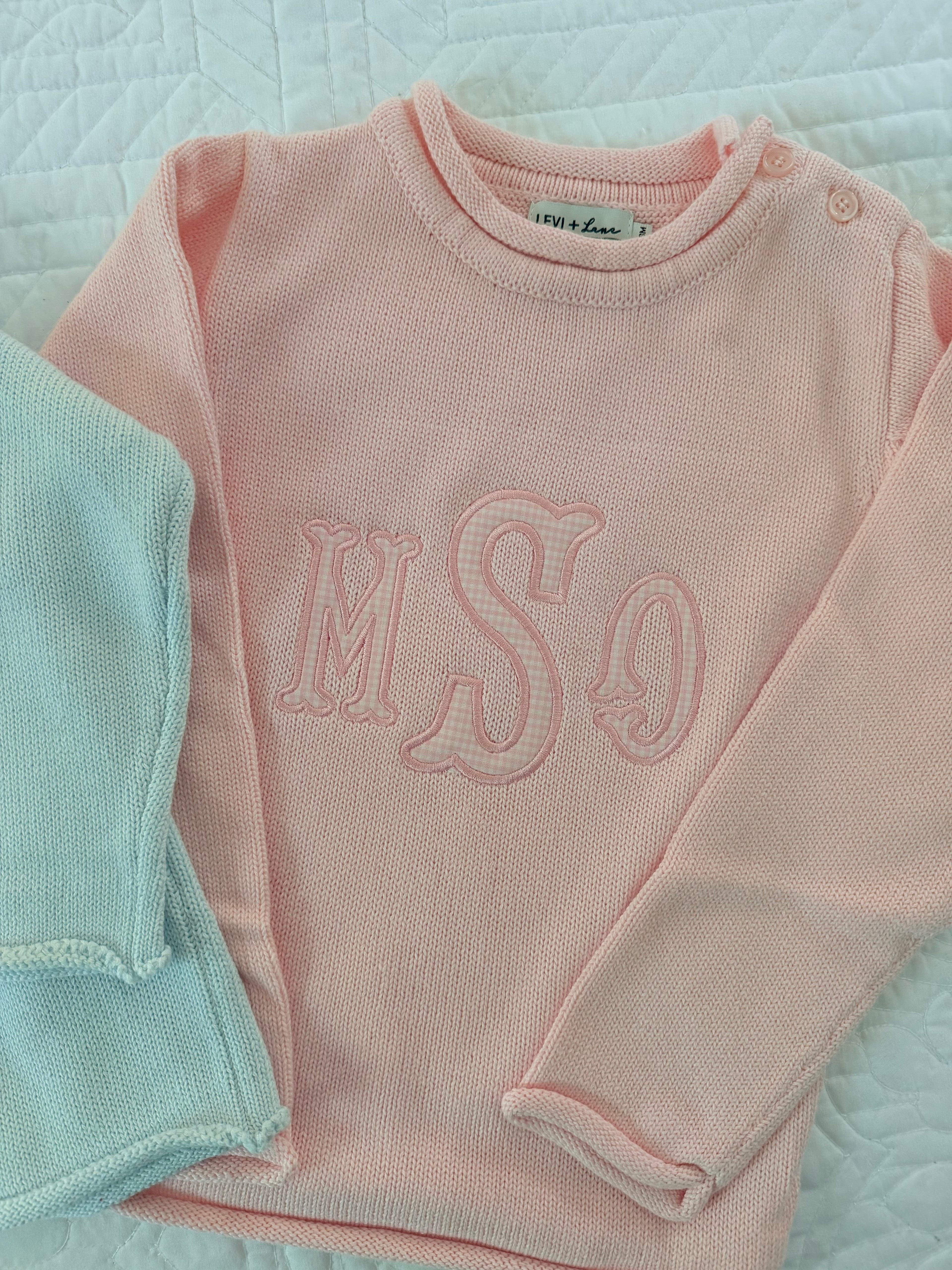 Monochromatic Applique Rollneck Sweater