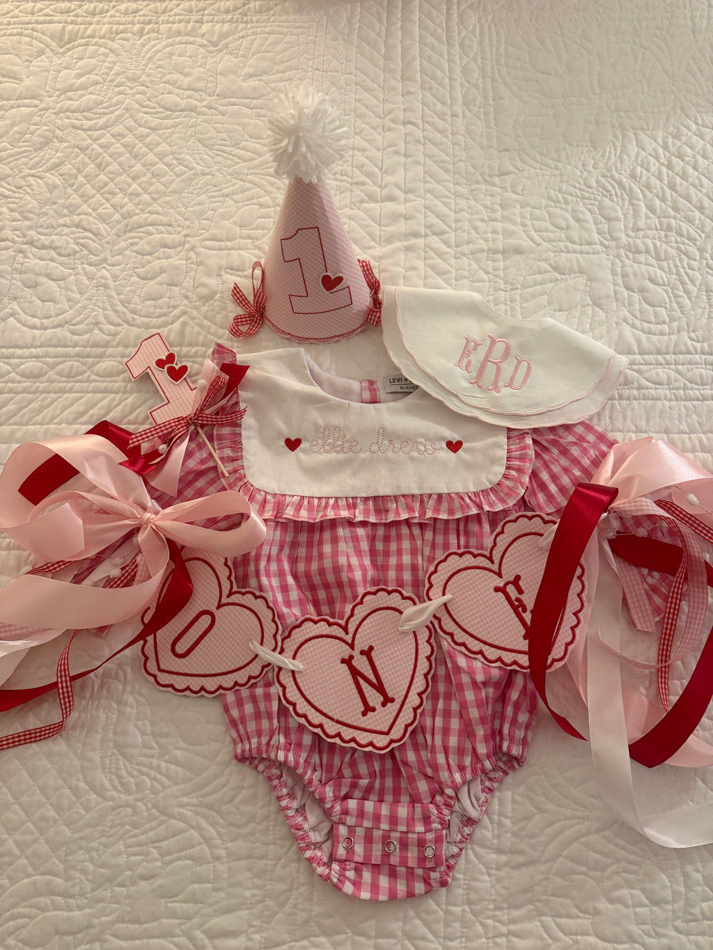 Custom Embroidered First Birthday Outfit