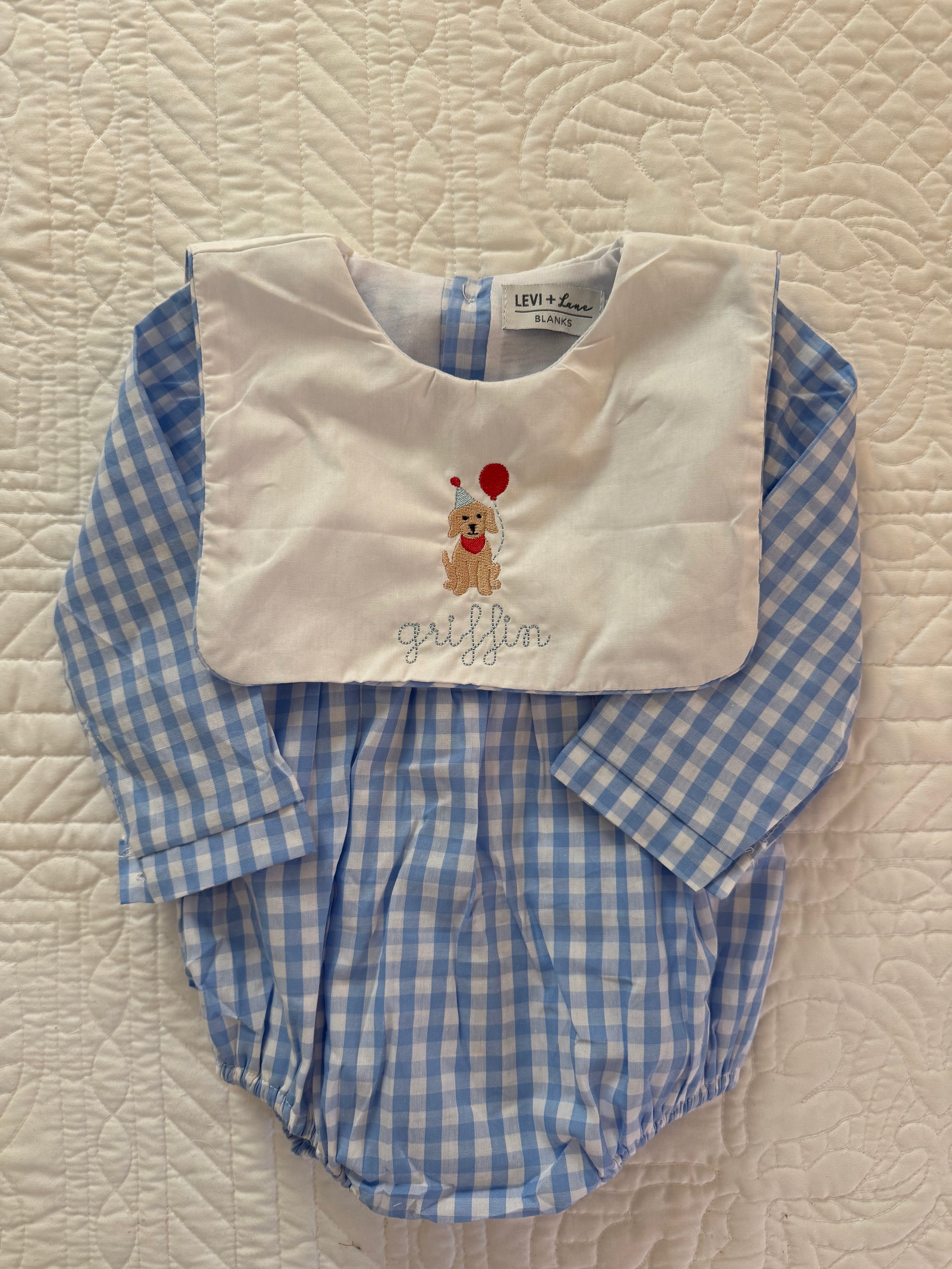 Custom Embroidered First Birthday Outfit