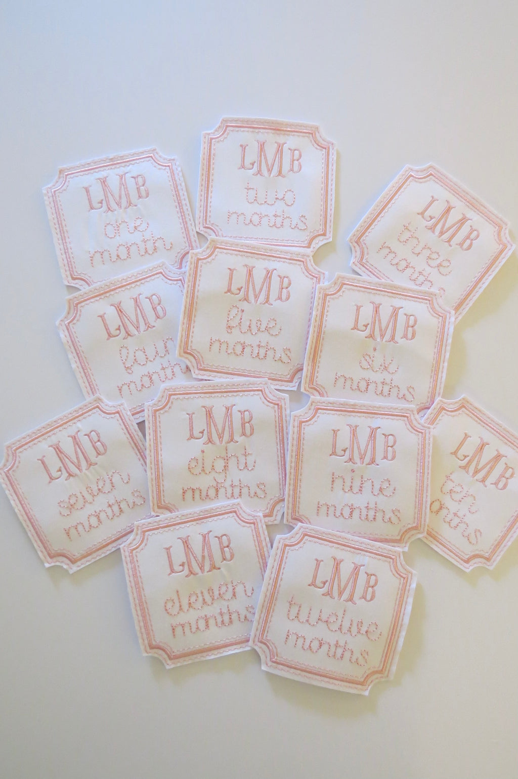 Embroidered Monthly Milestone Cards