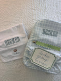Embroidered Picot Trim Burp Cloth
