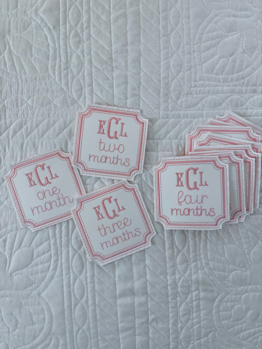 Embroidered Monthly Milestone Cards