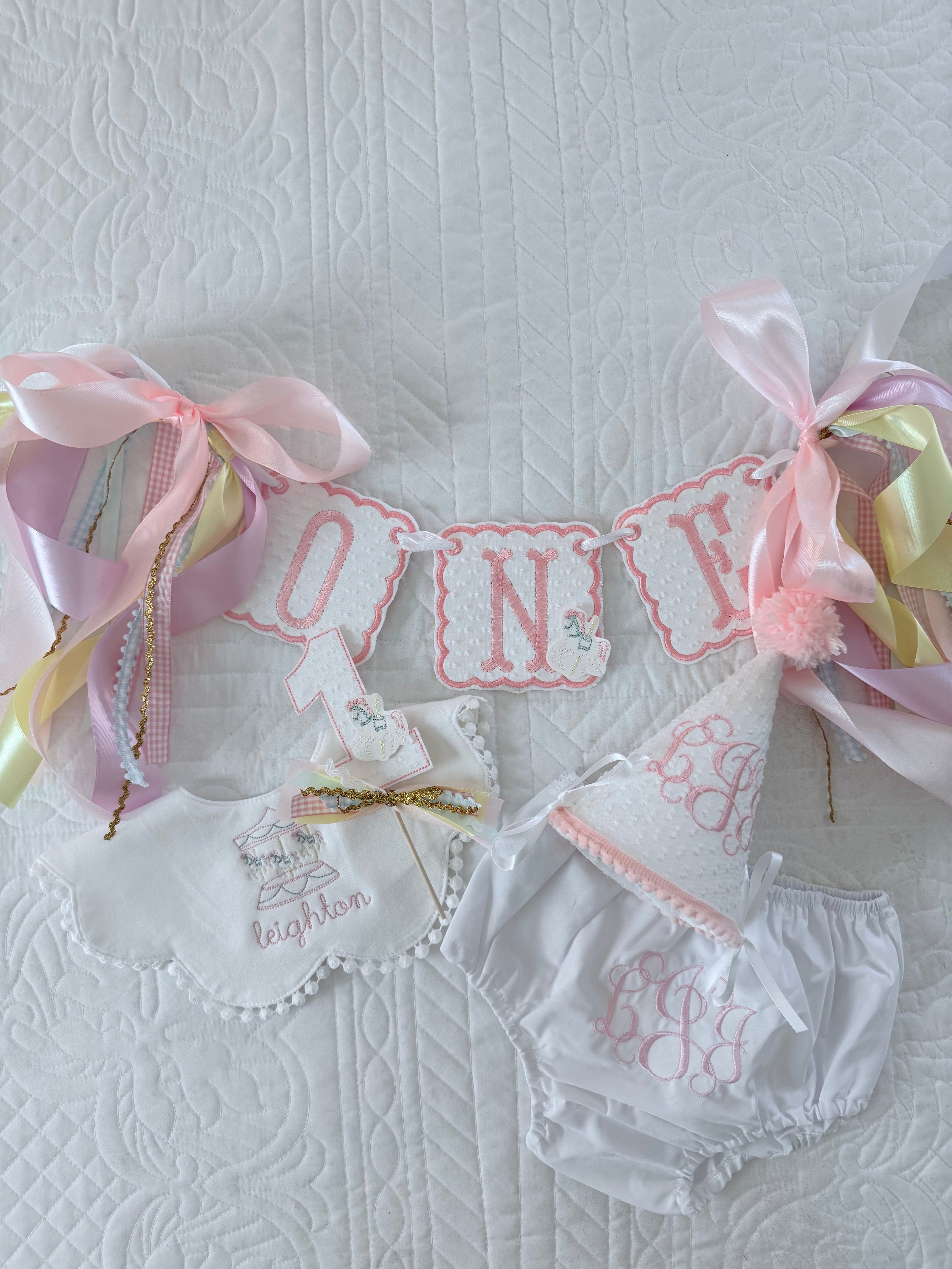 Embroidered Scalloped bib