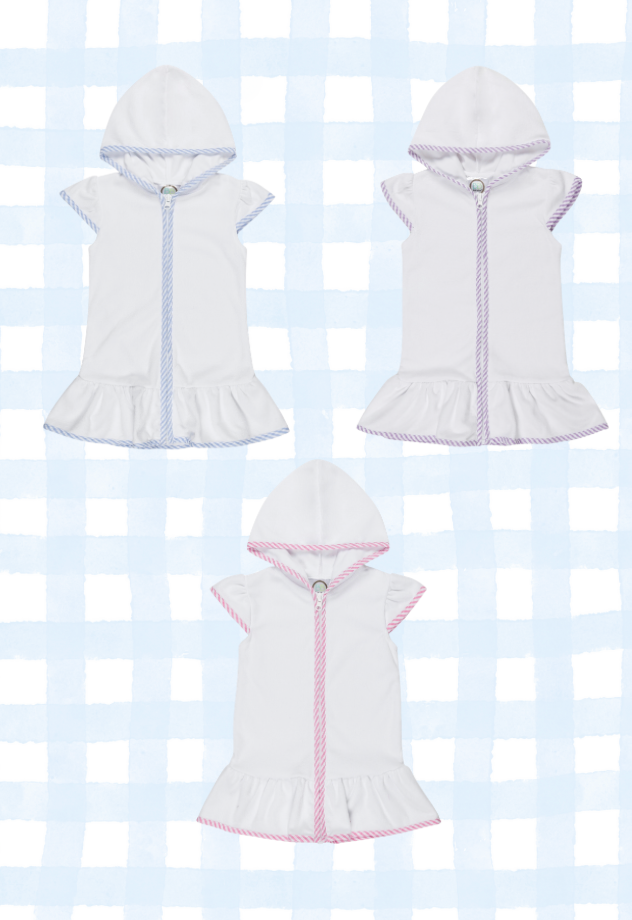 Embroidered Terry Cloth Towel Coverup
