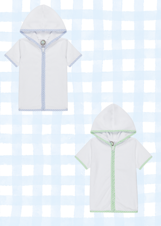 Embroidered Terry Cloth Towel Coverup